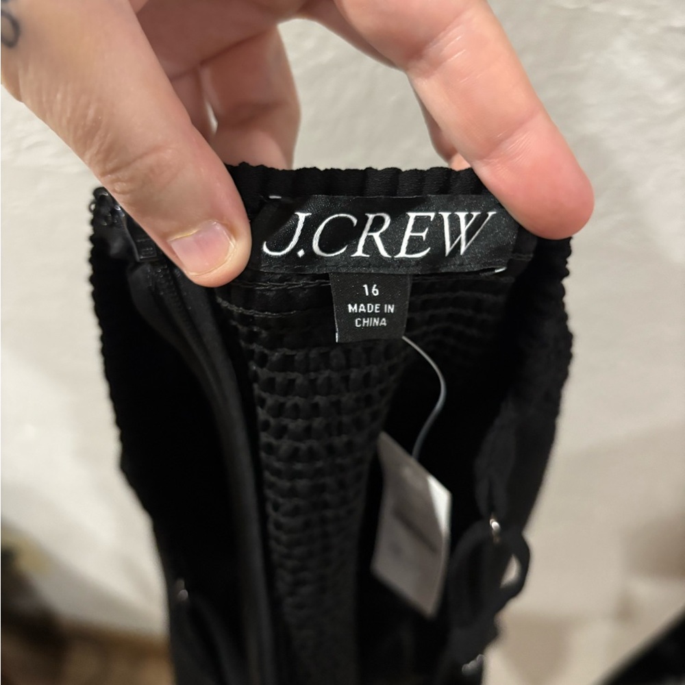 NWT J. Crew Sweetheart Bustier Tank Top in Drapey Crepe in Black size 16 - Picture 4 of 9